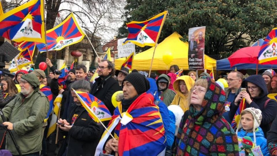 Demonstrace na podporu Tibetu foto FB podporujemetibet
